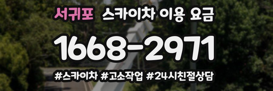 서귀포 스카이차 이용 요금