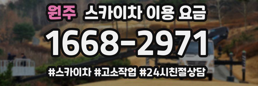 원주 스카이차 이용 요금