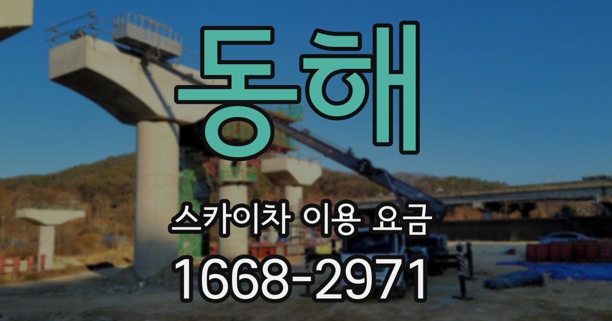 동해 스카이차 이용 요금