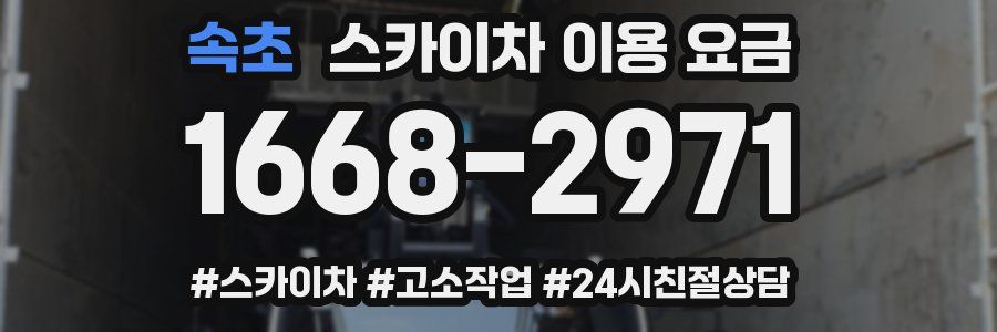 속초 스카이차 이용 요금