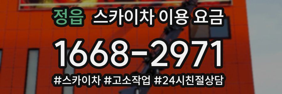 정읍 스카이차 이용 요금