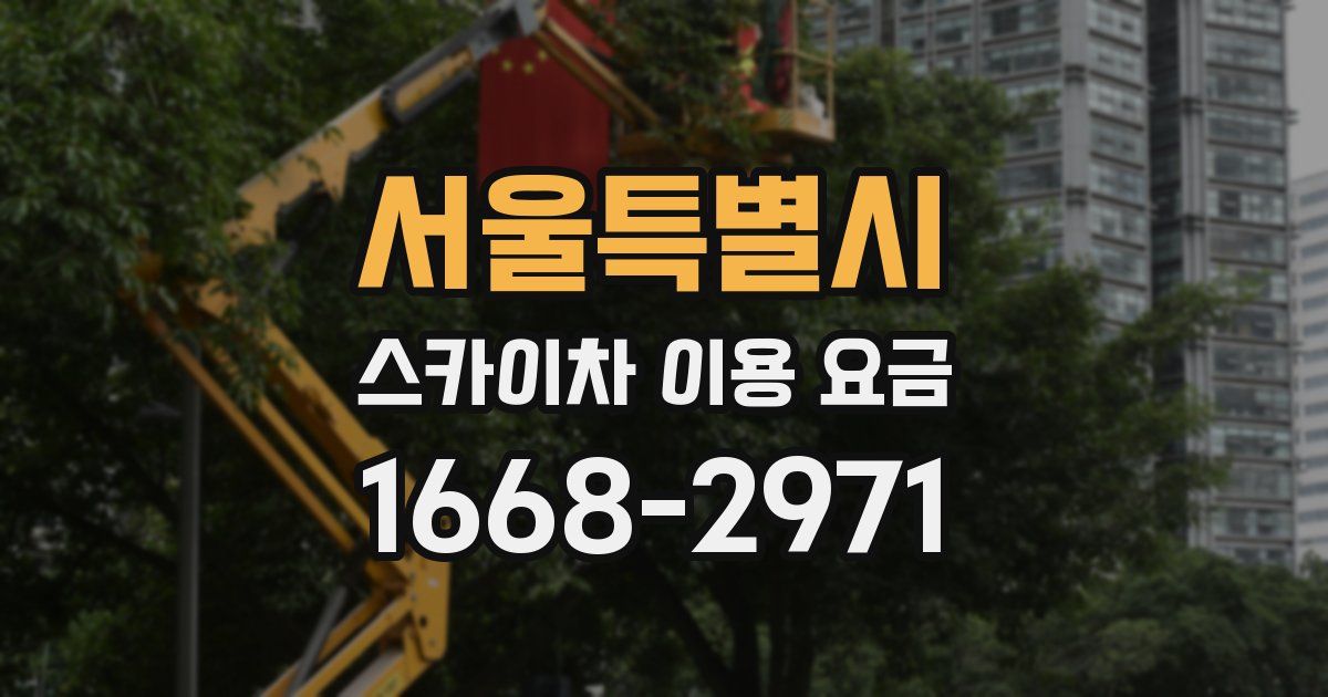 서울특별시 스카이차 이용 요금