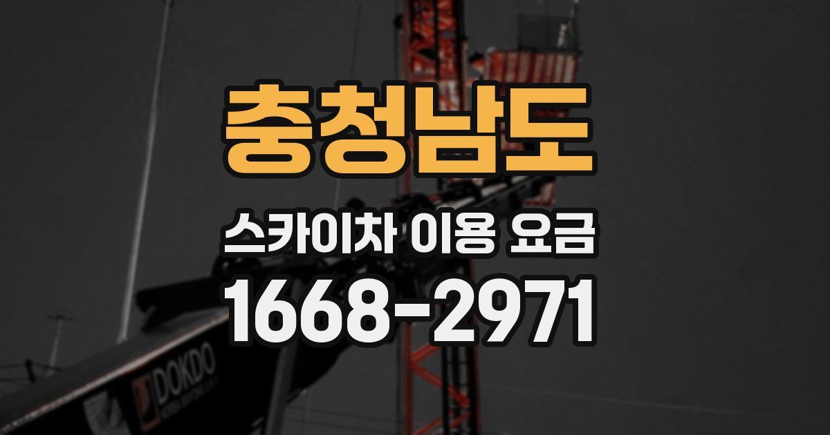 충청남도 스카이차 이용 요금