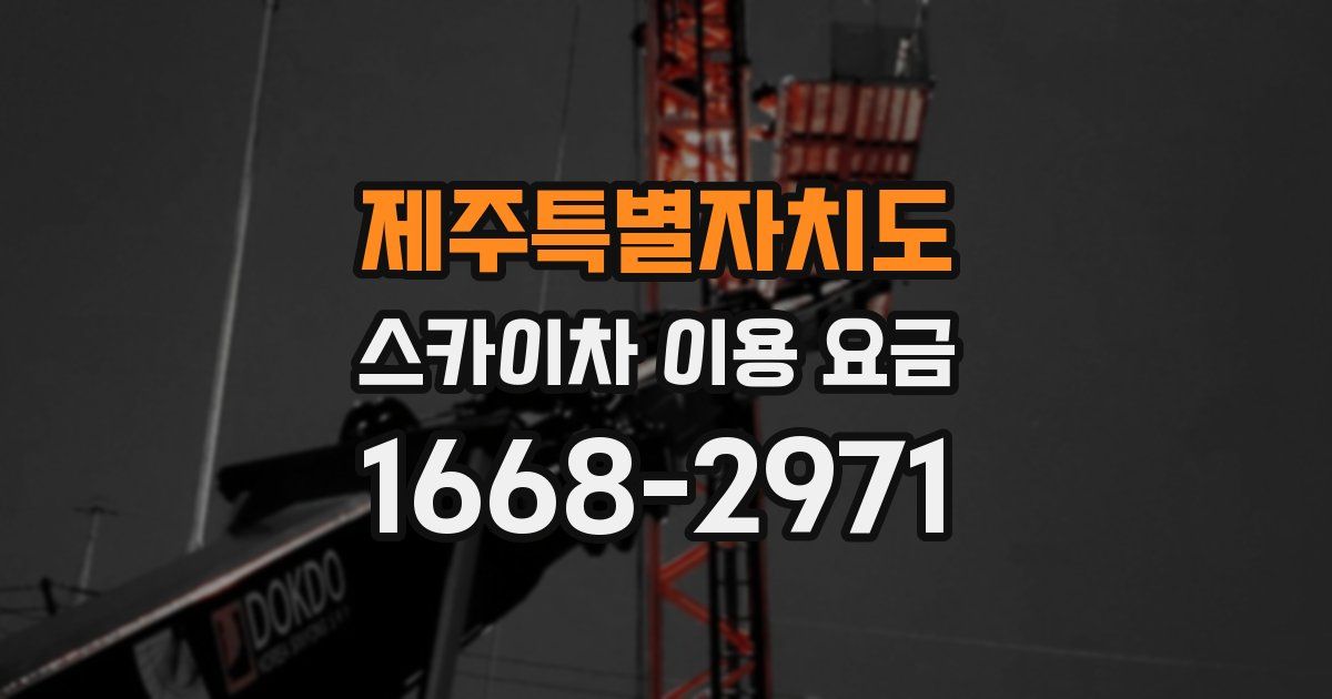 제주특별자치도 스카이차 이용 요금