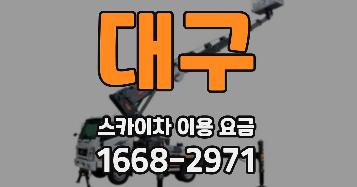 대구 스카이차 이용 요금