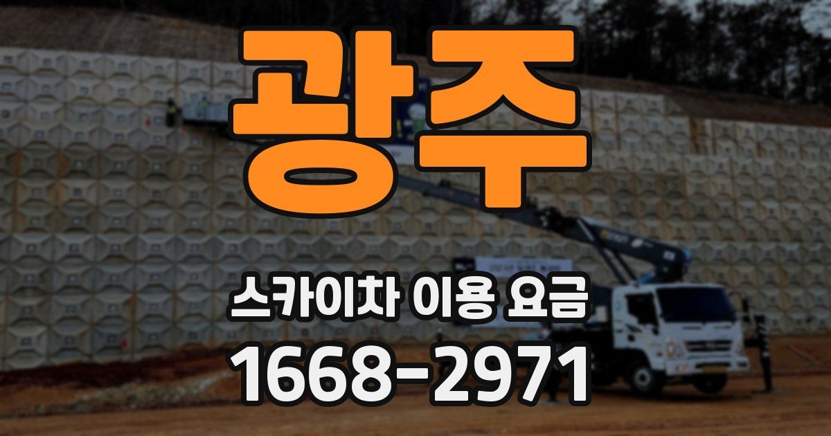 광주 스카이차 이용 요금