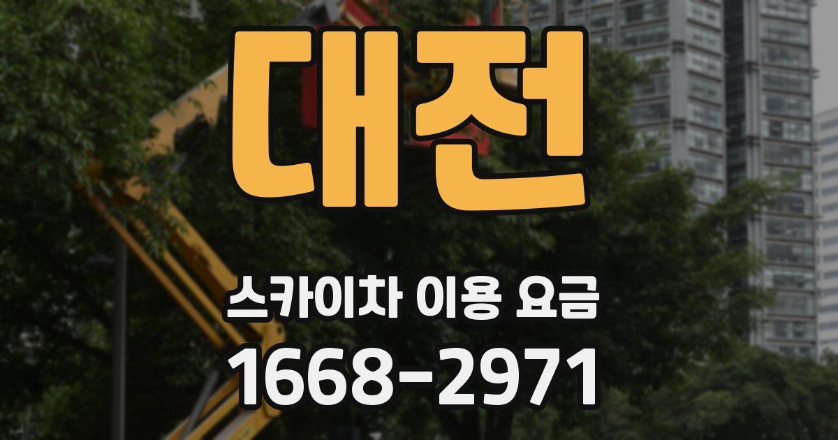 대전 스카이차 이용 요금