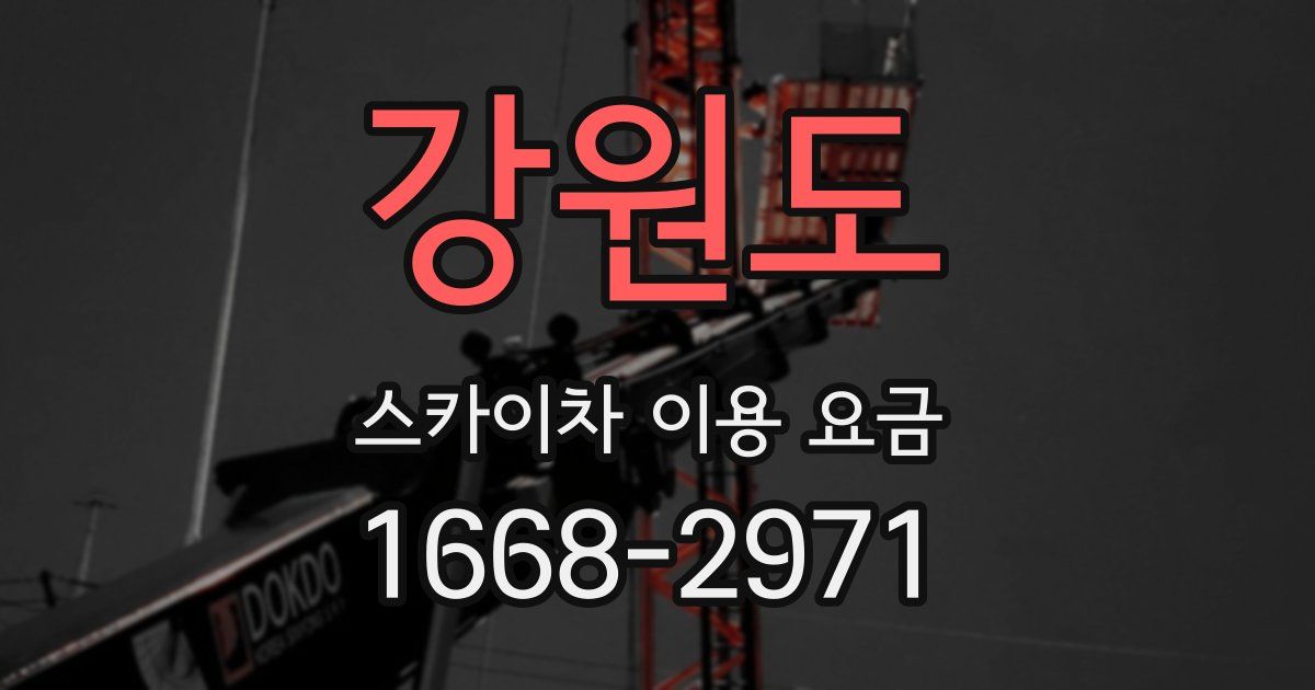 강원도 스카이차 이용 요금