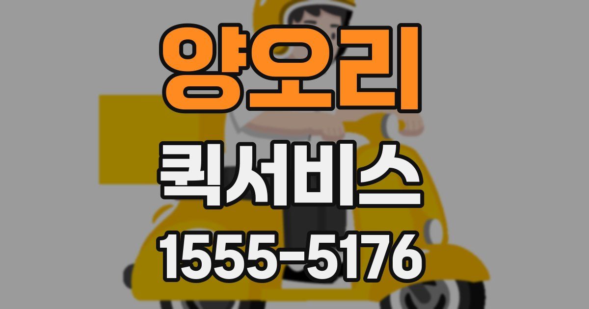 양오리 퀵서비스