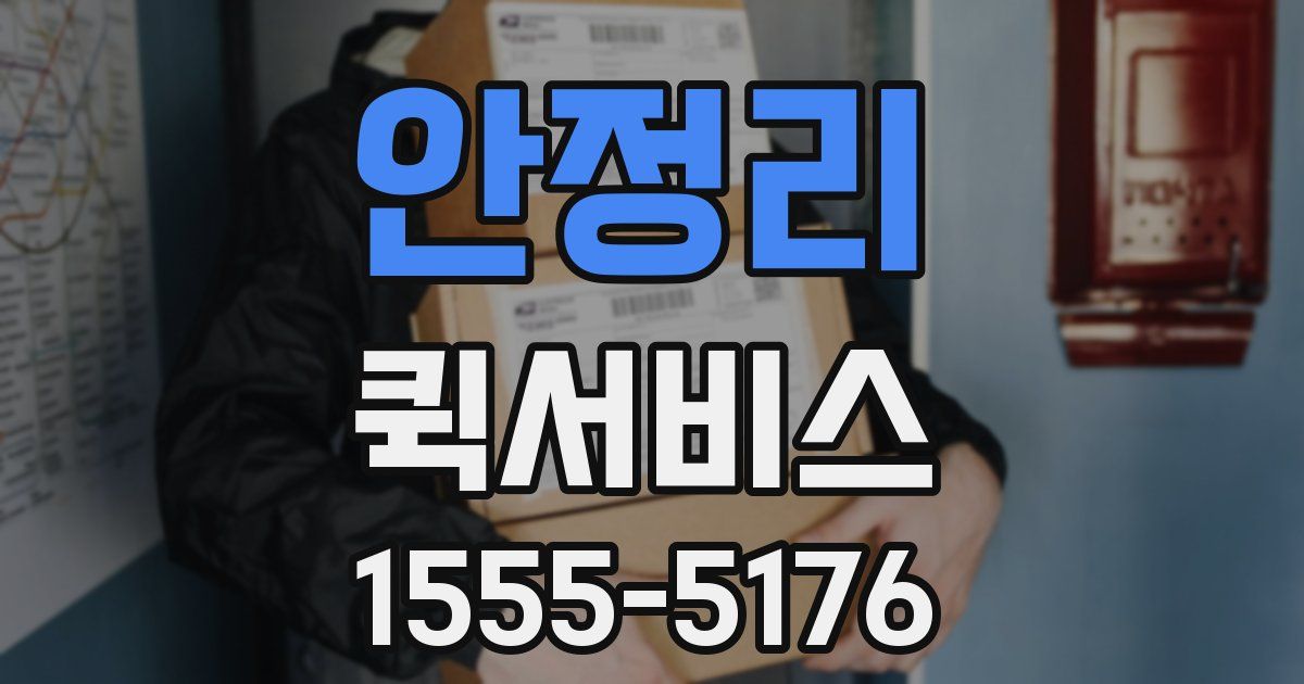 안정리 퀵서비스