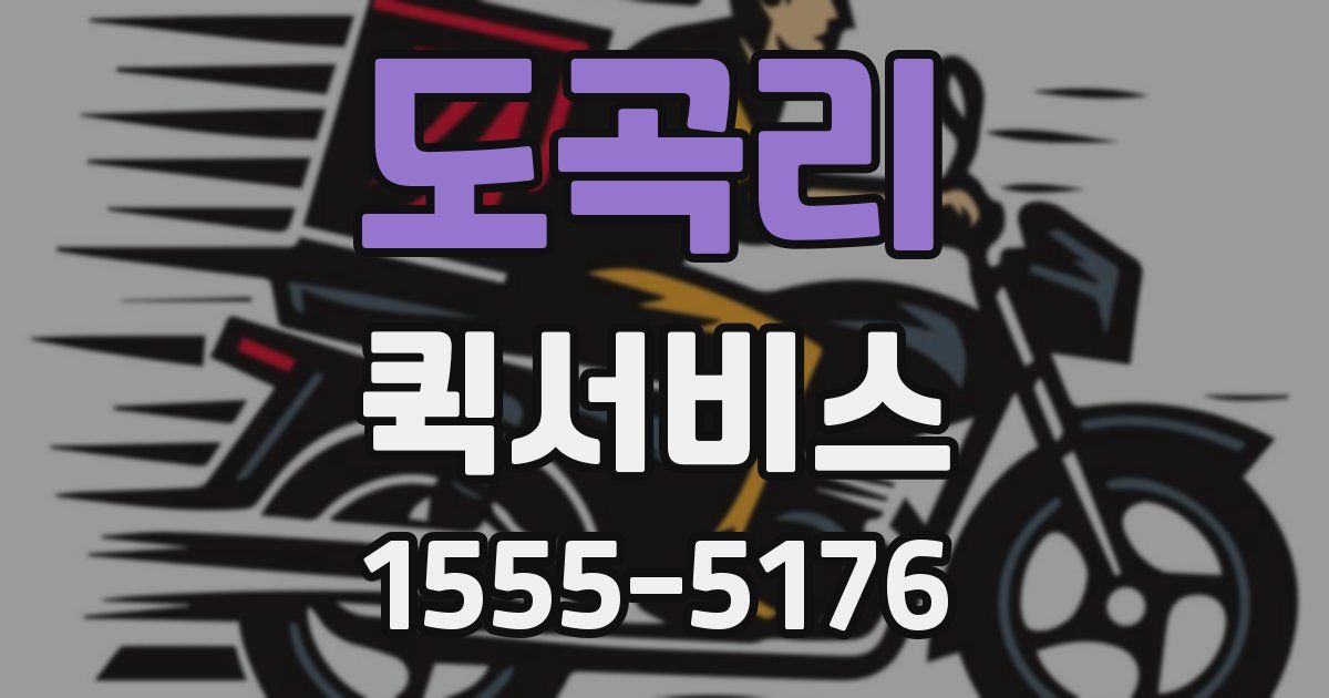 도곡리 퀵서비스