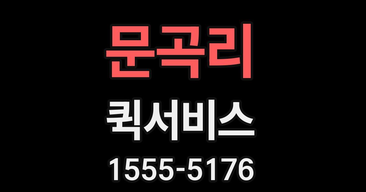 문곡리 퀵서비스