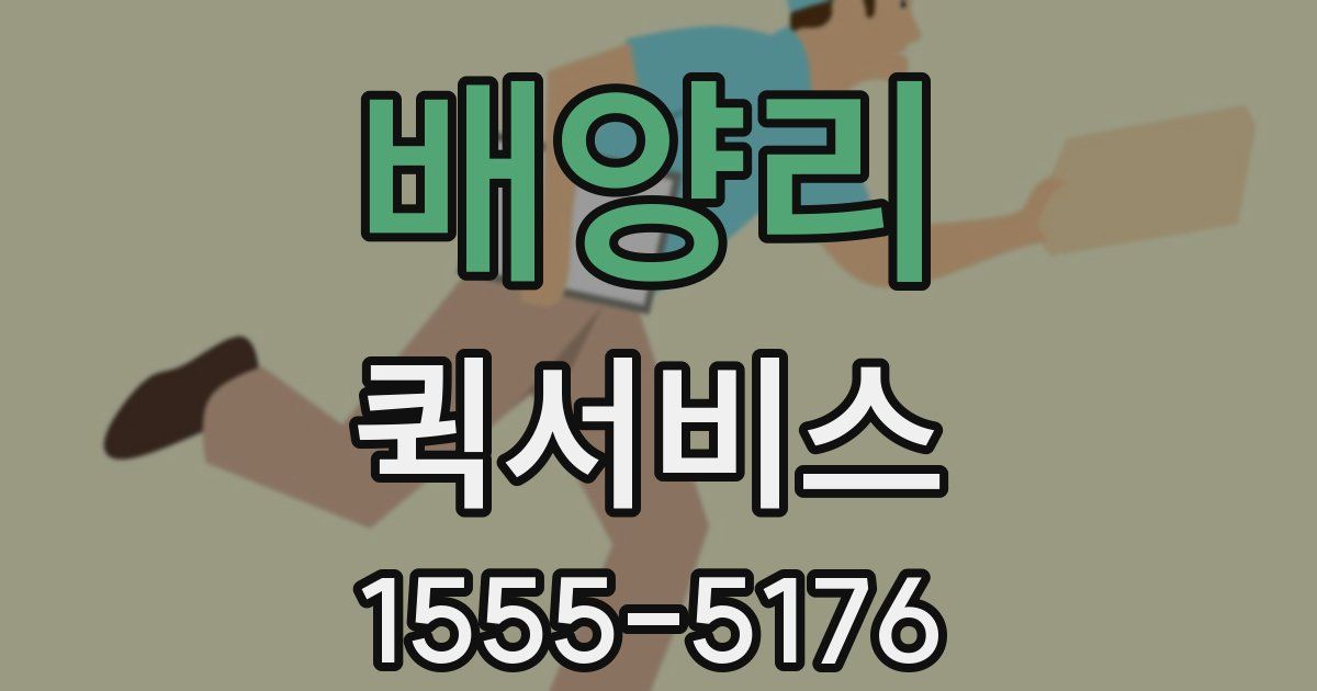 배양리 퀵서비스