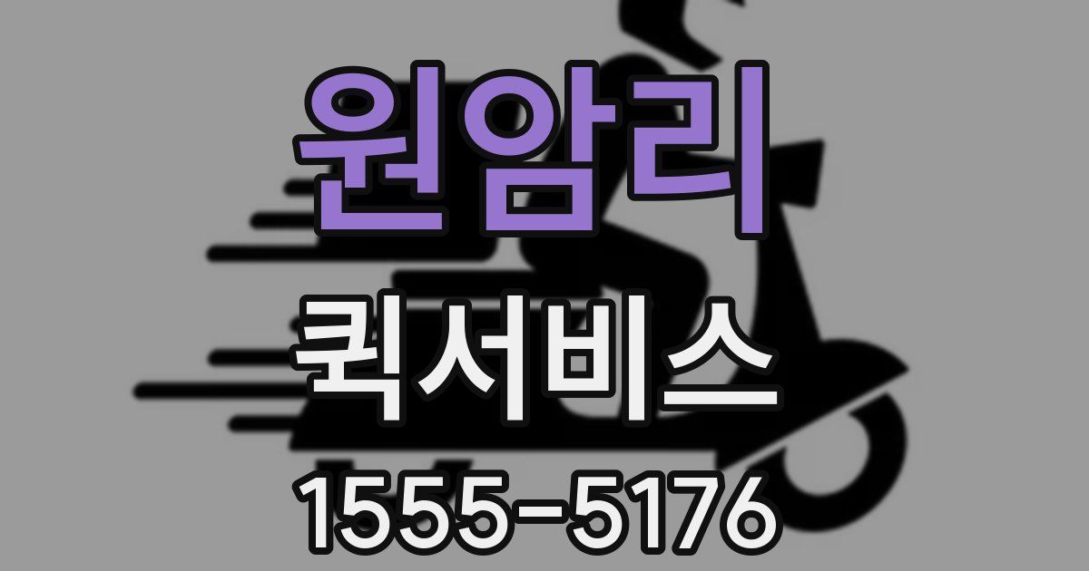 원암리 퀵서비스