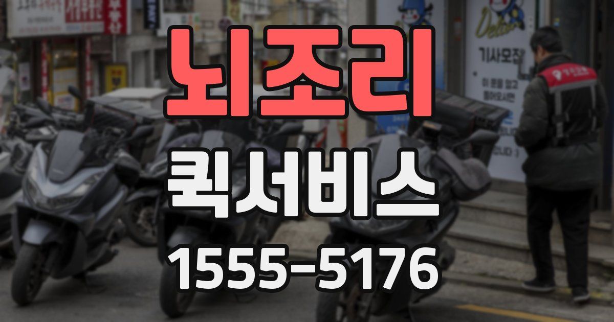 뇌조리 퀵서비스