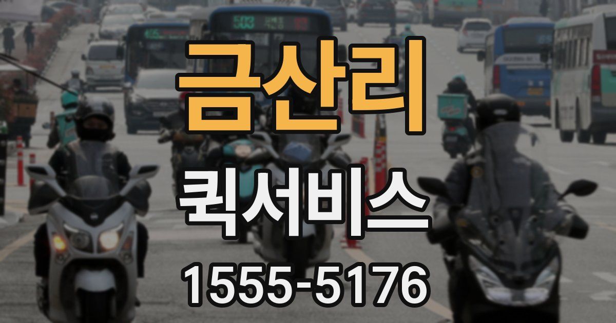 금산리 퀵서비스