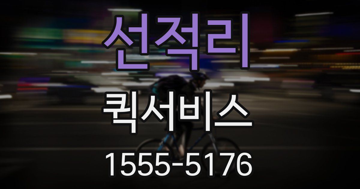 선적리 퀵서비스