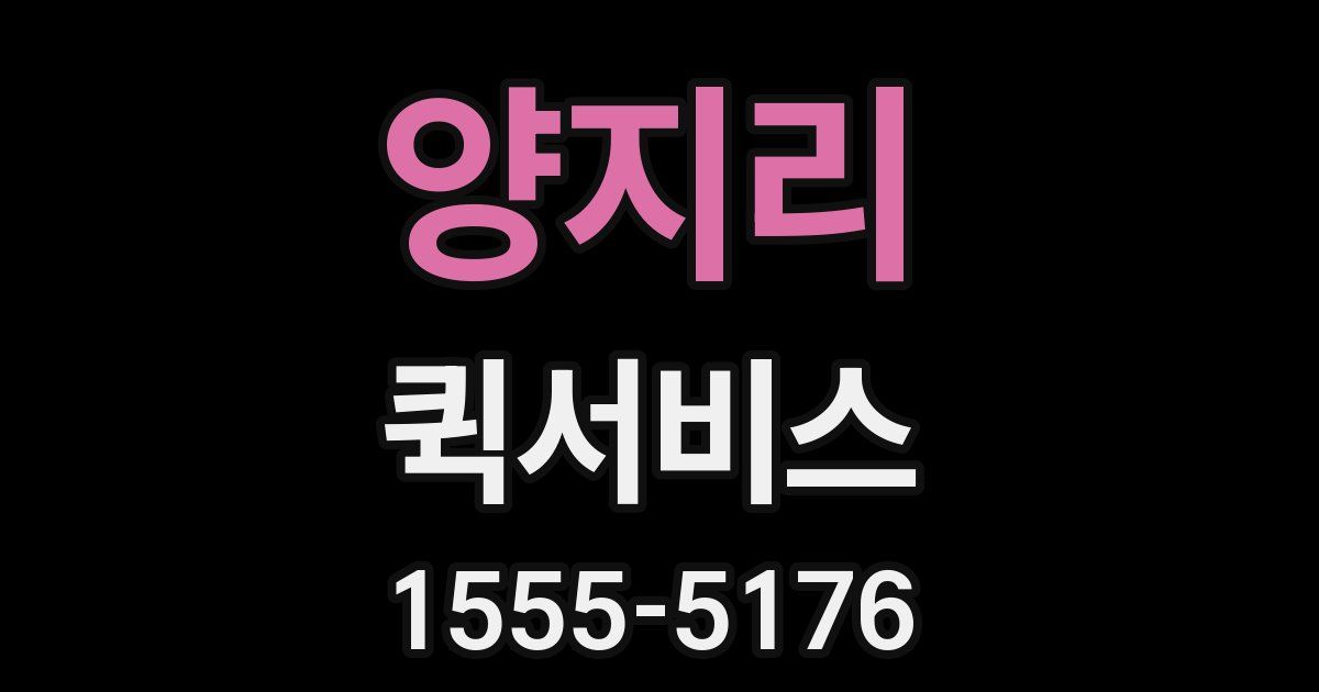 양지리 퀵서비스