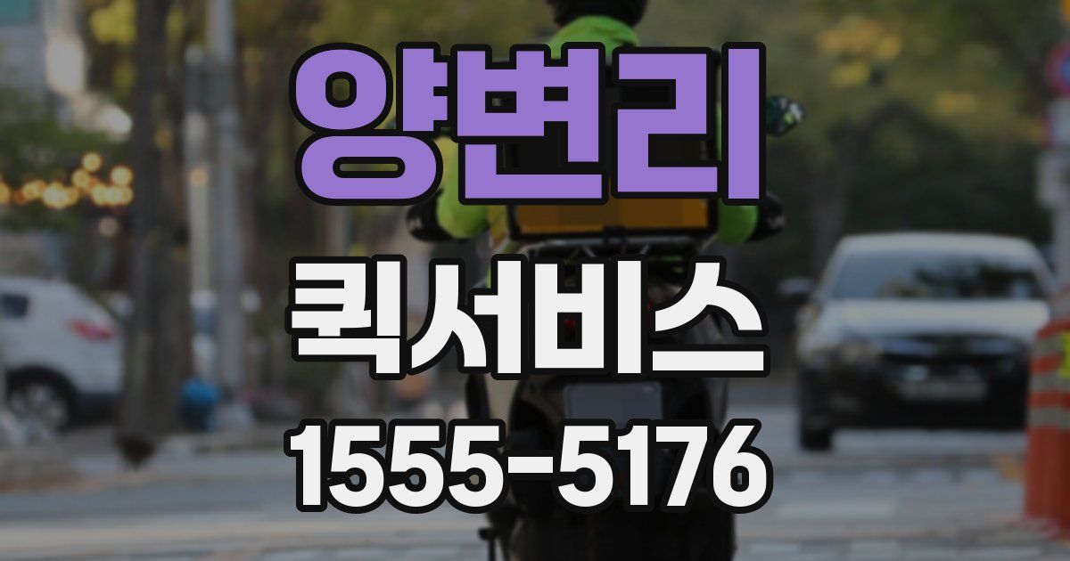 양변리 퀵서비스