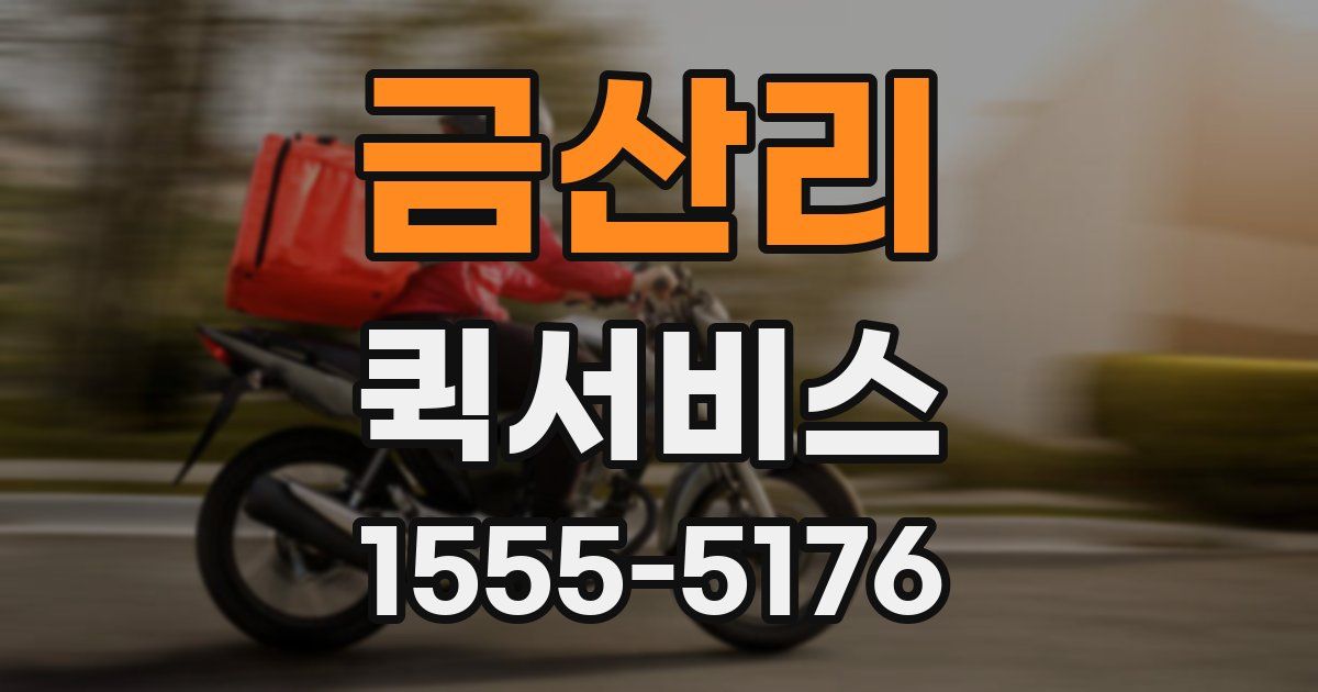 금산리 퀵서비스