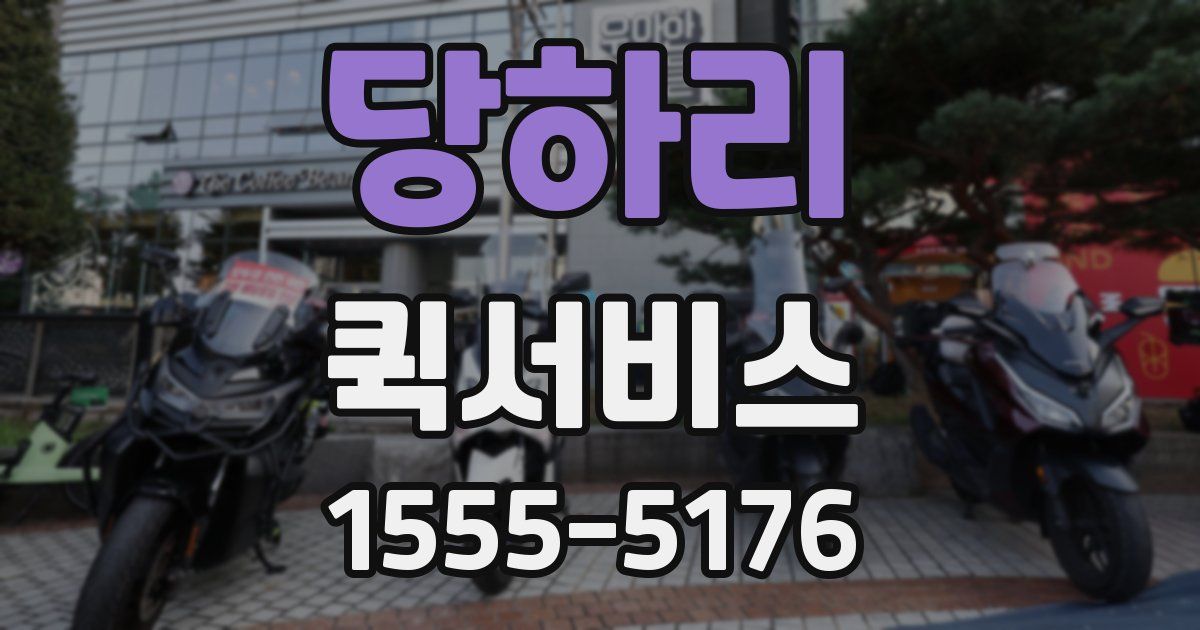 당하리 퀵서비스