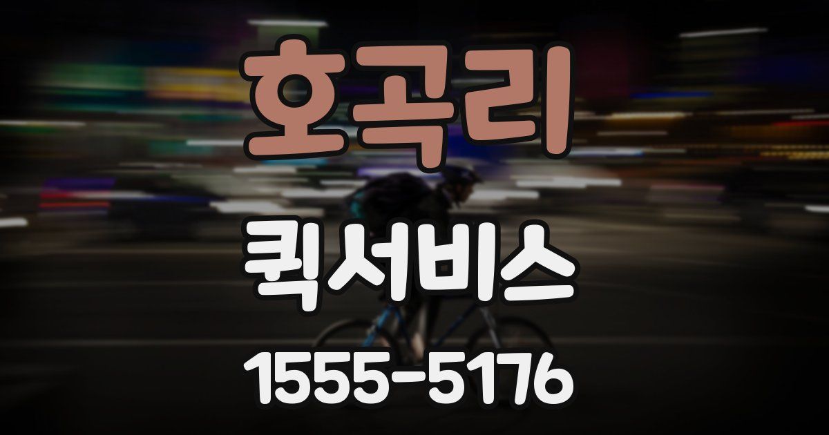 호곡리 퀵서비스