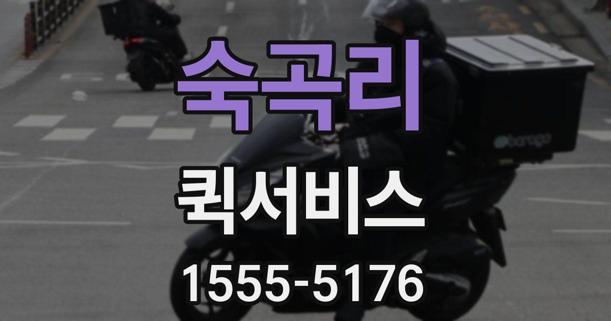 숙곡리 퀵서비스