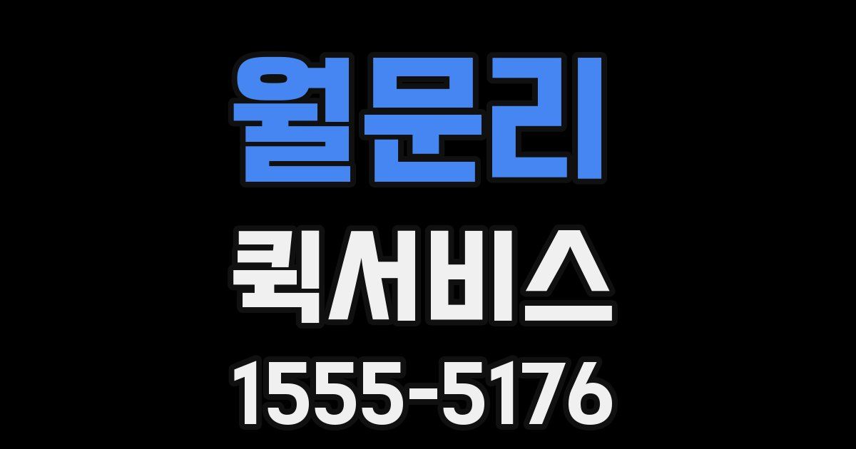 월문리 퀵서비스