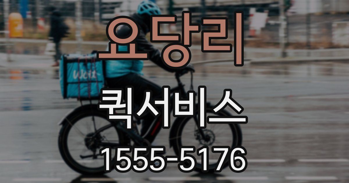 요당리 퀵서비스