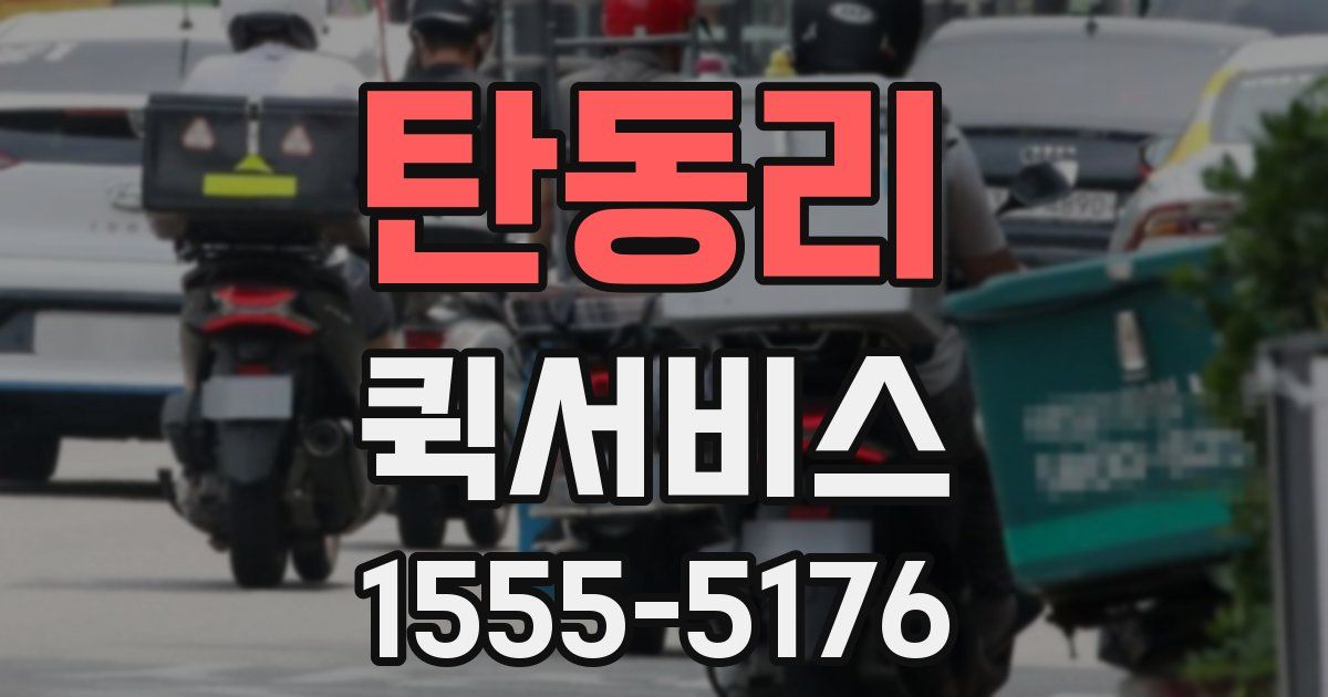 탄동리 퀵서비스