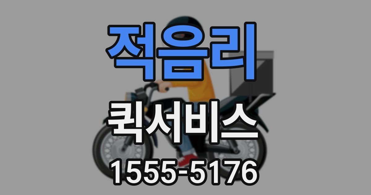 적음리 퀵서비스