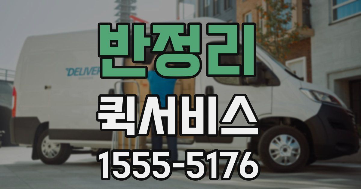 반정리 퀵서비스