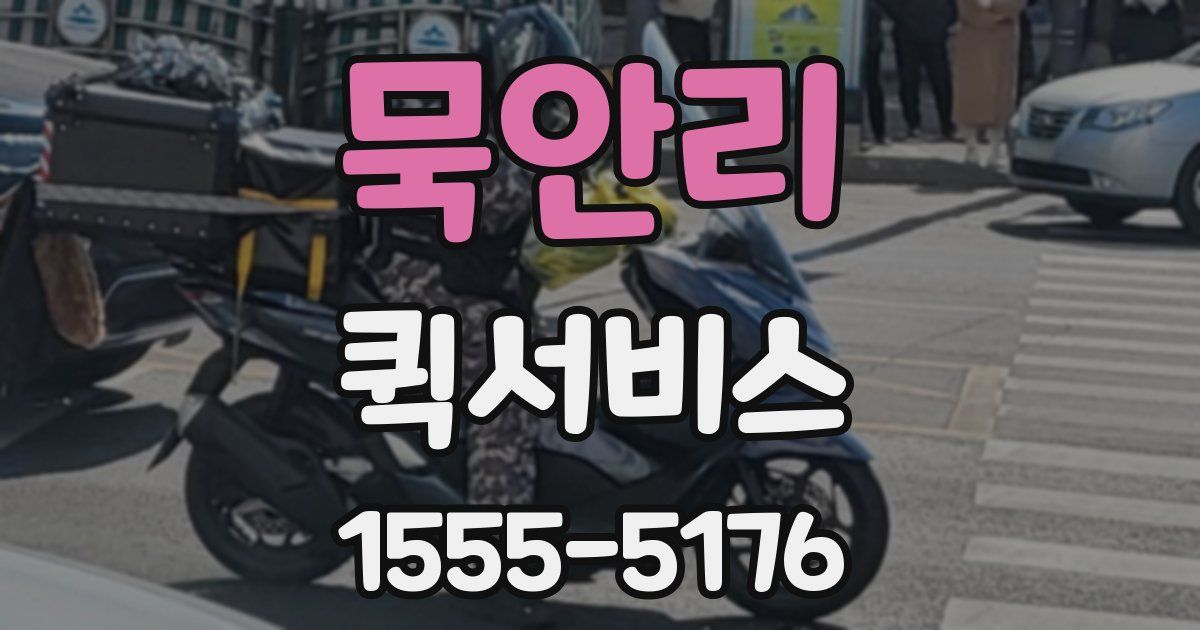 묵안리 퀵서비스