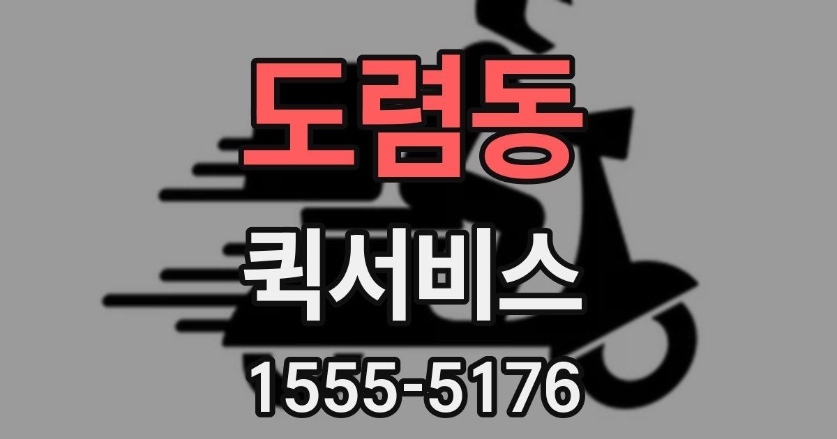 도렴동 퀵서비스