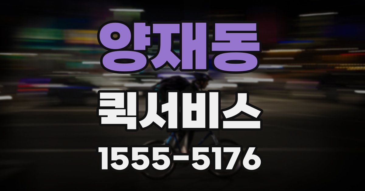 양재동 퀵서비스