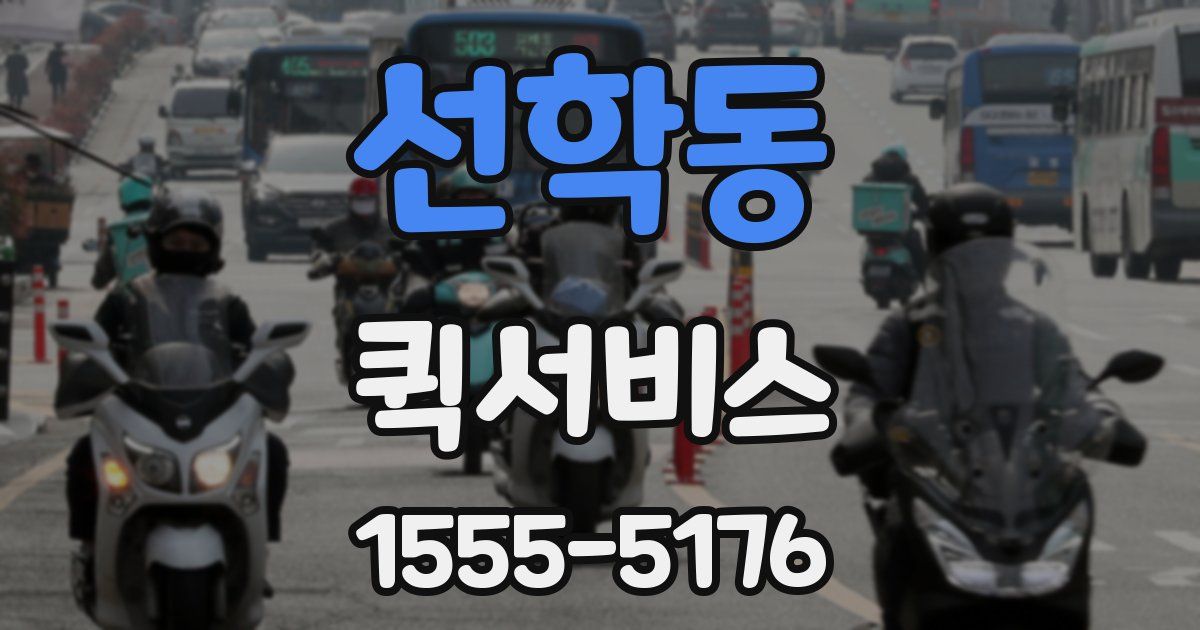 선학동 퀵서비스