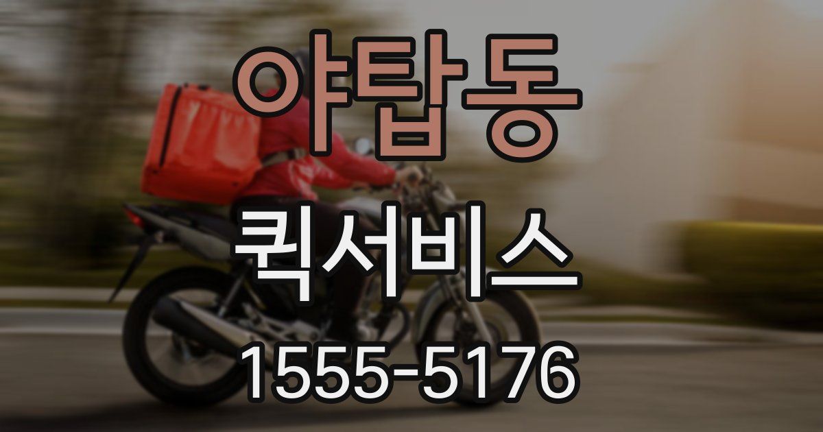 야탑동 퀵서비스