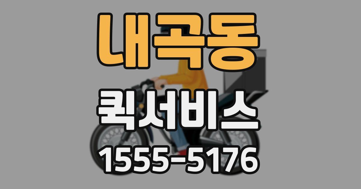 내곡동 퀵서비스