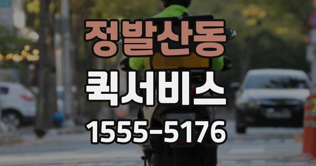 정발산동 퀵서비스