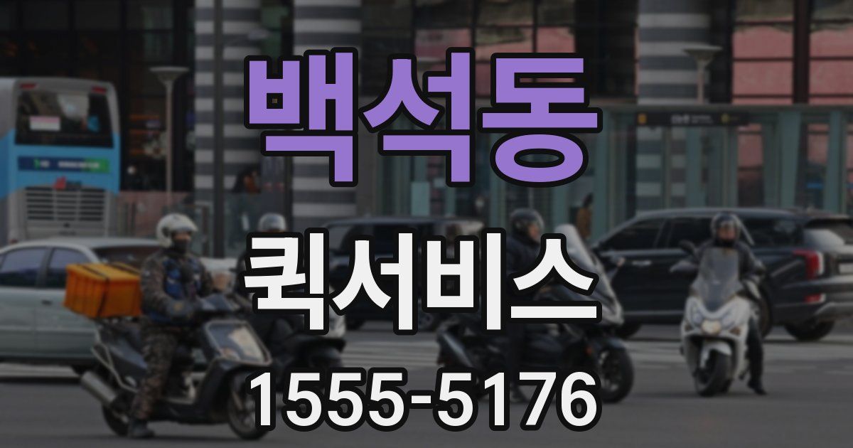 백석동 퀵서비스