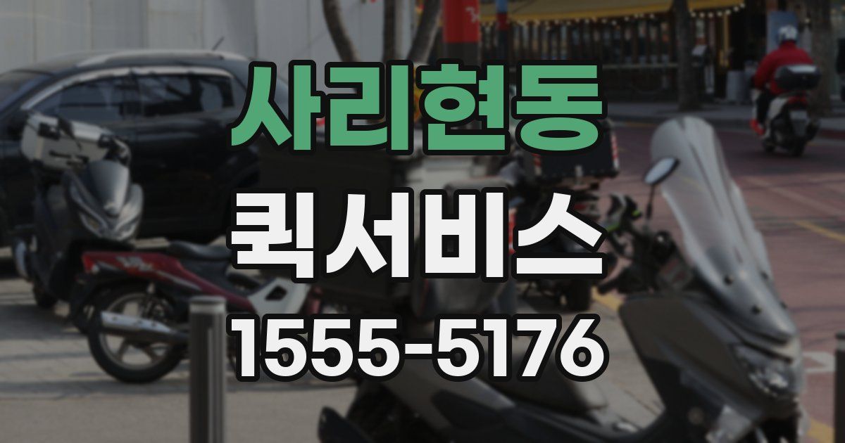 사리현동 퀵서비스