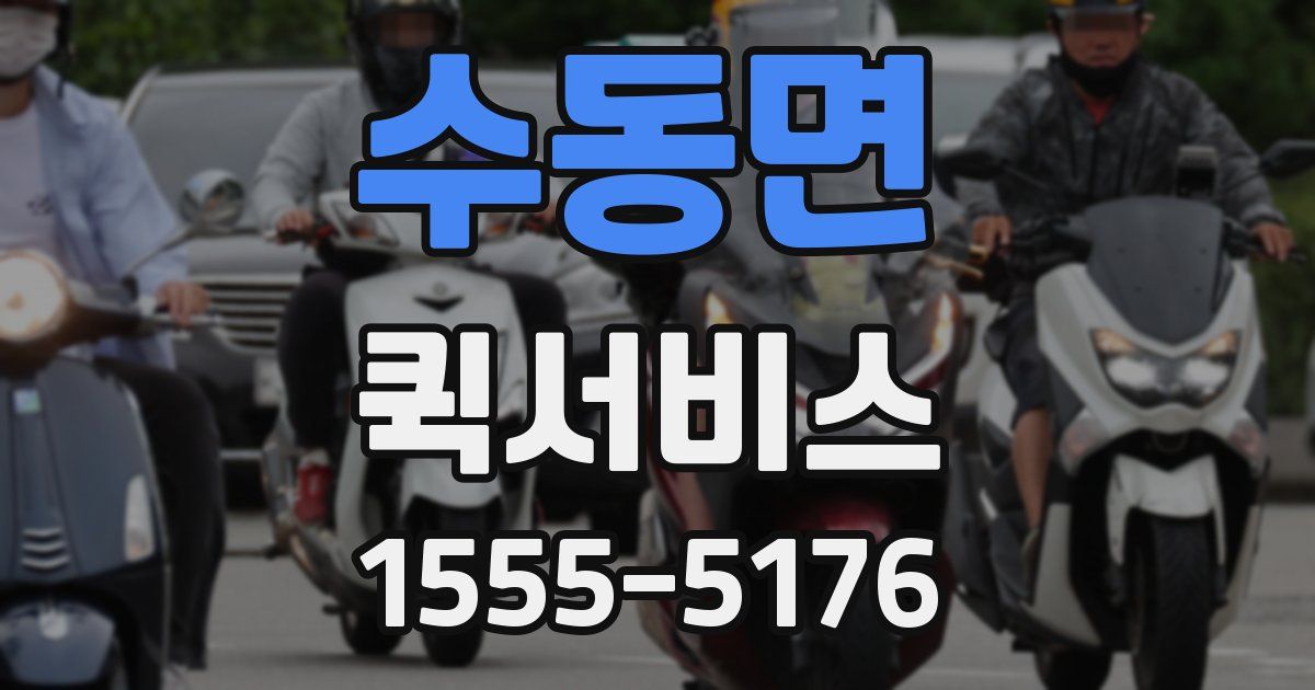 수동면 퀵서비스