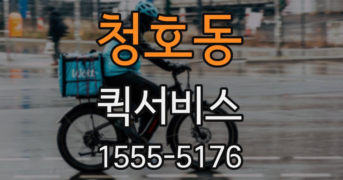 청호동 퀵서비스