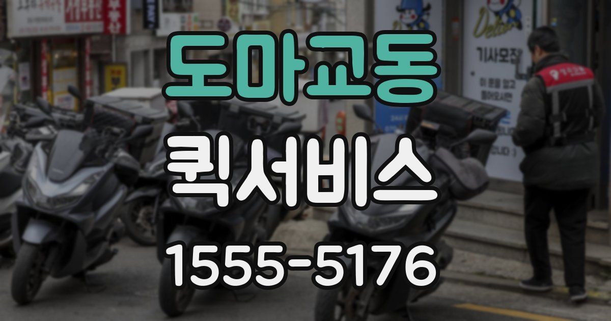 도마교동 퀵서비스