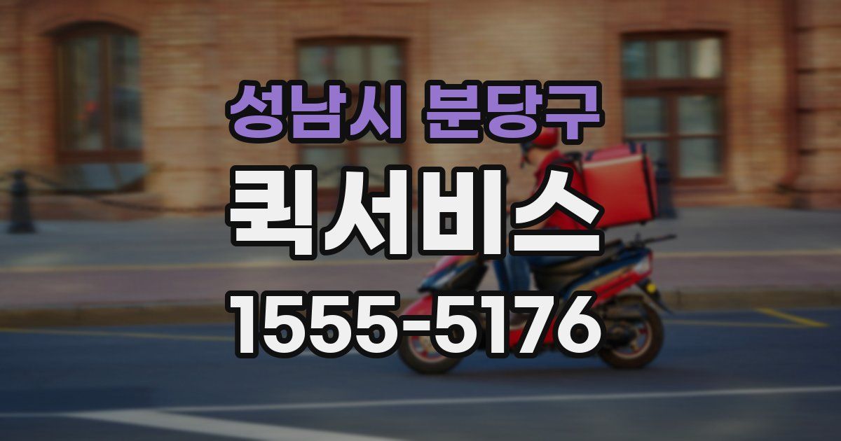 성남시 분당구 퀵서비스