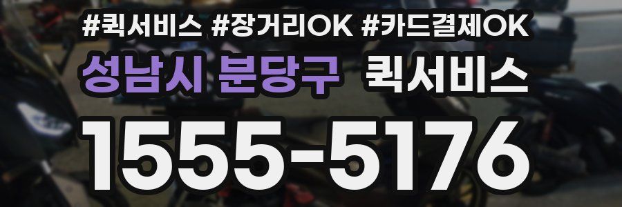 성남시 분당구 퀵서비스