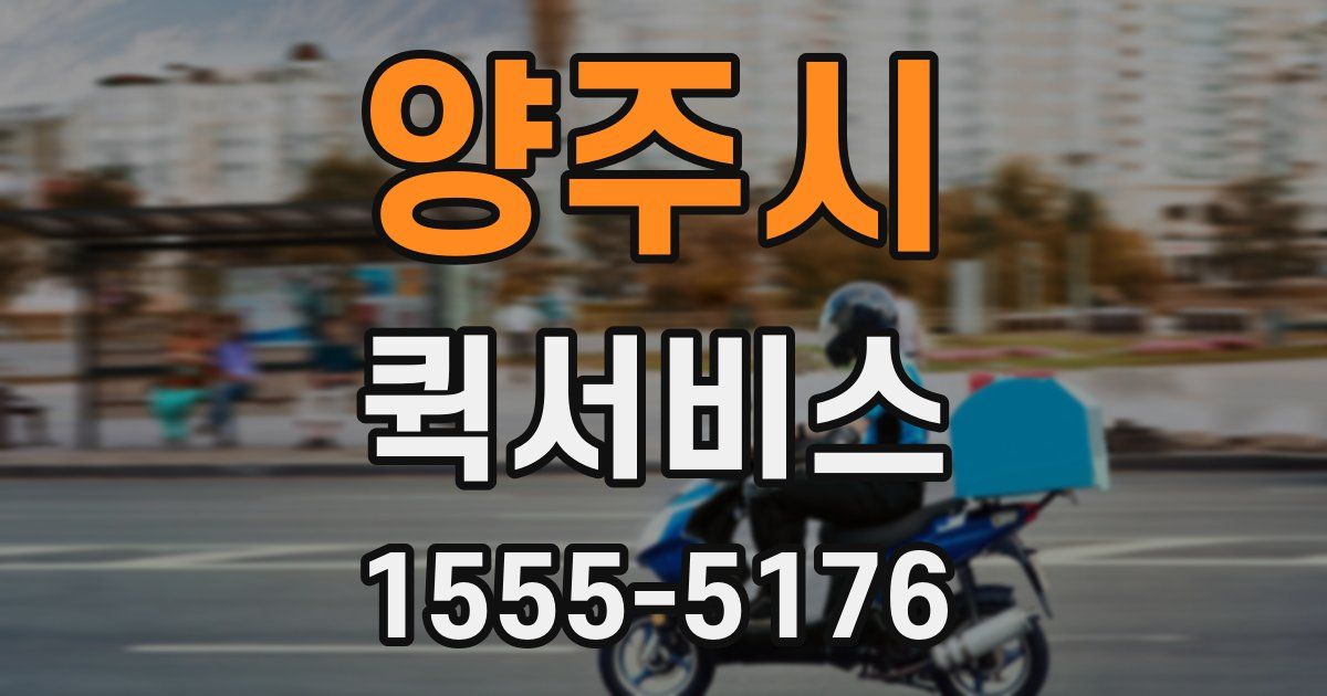 양주시 퀵서비스