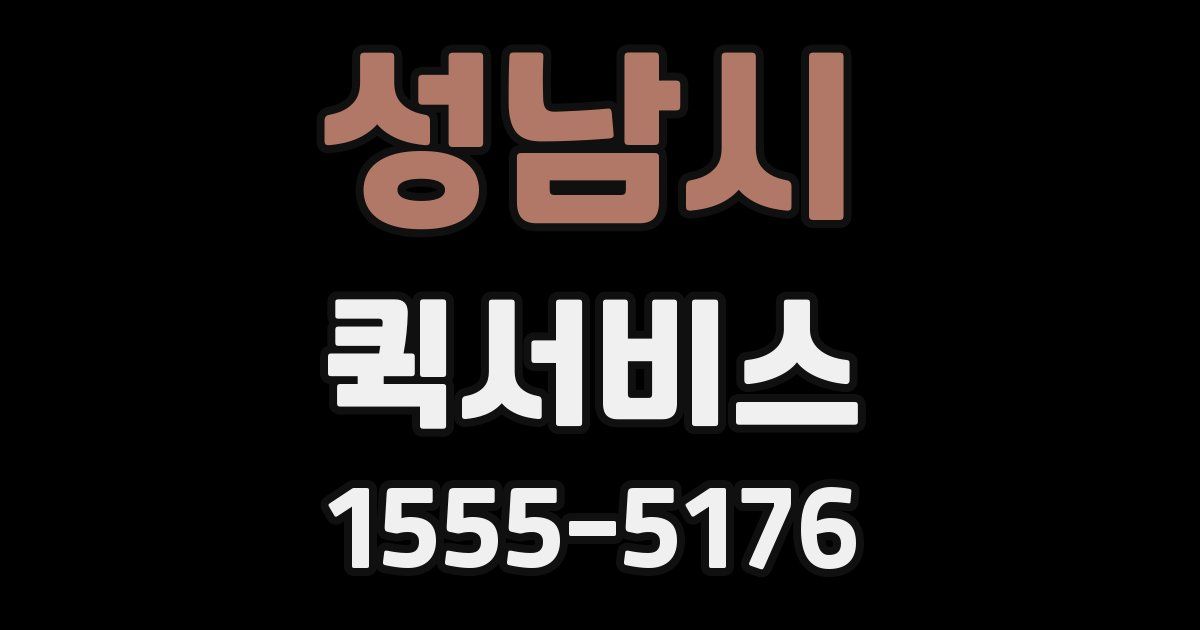 성남시 퀵서비스