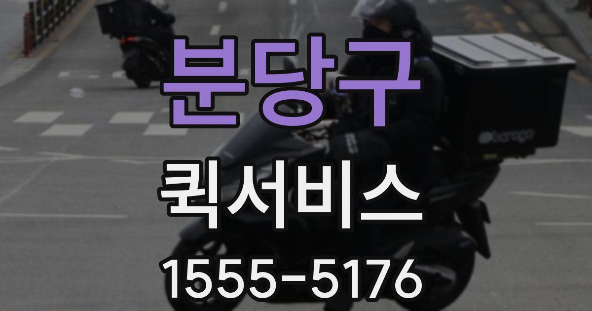 분당구 퀵서비스