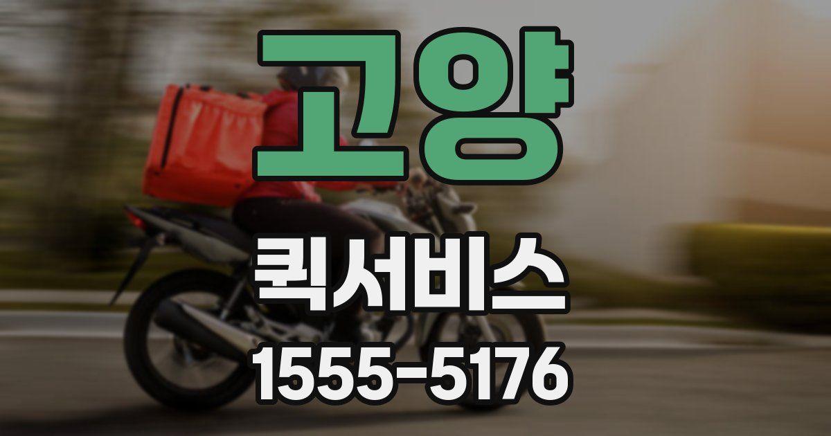 고양 퀵서비스